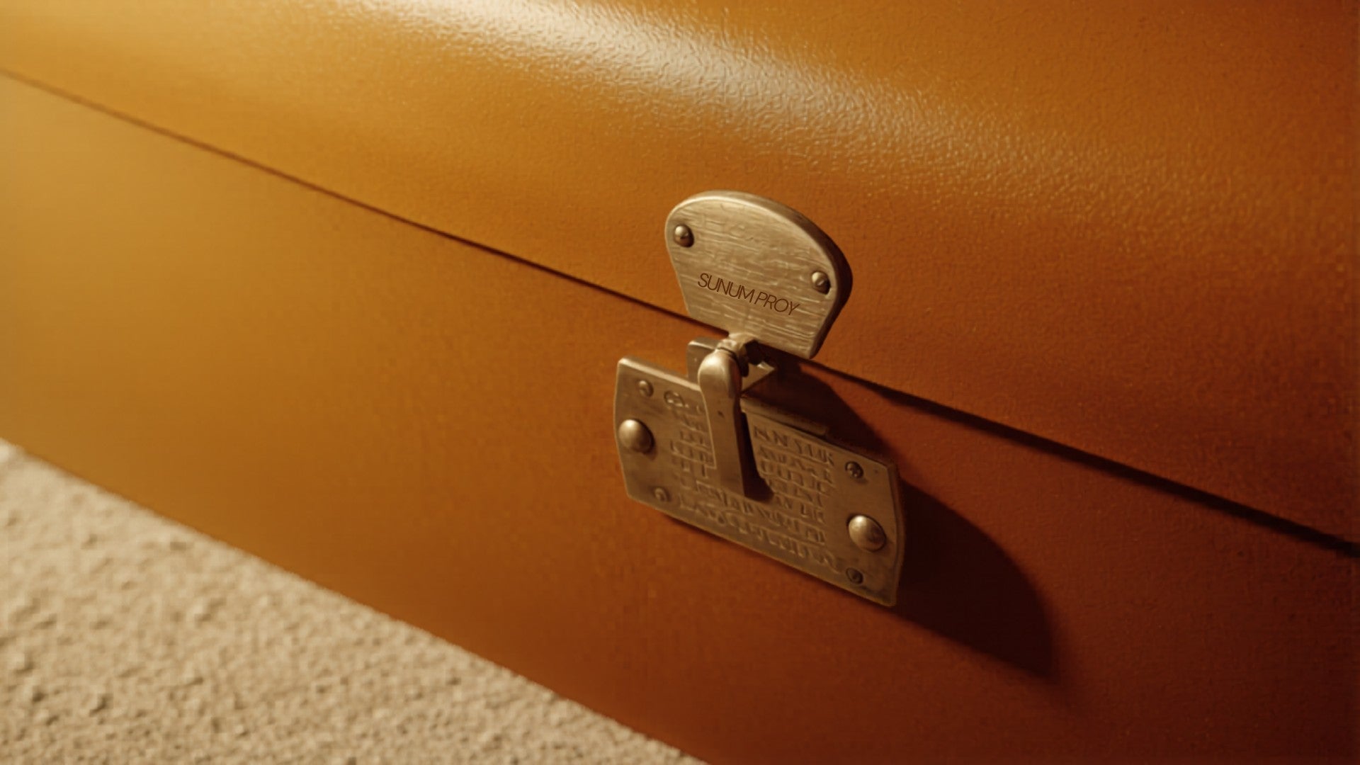 OLAS Hat Case — brass hardware close-up
